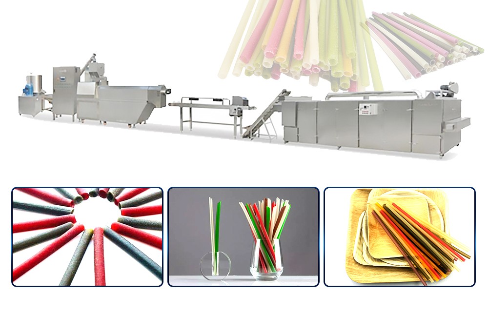 Drinking Rice Straw Making Machine design